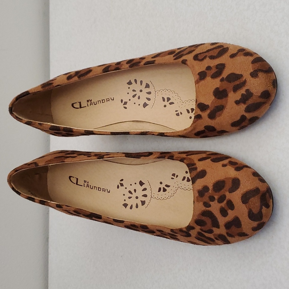CL by Laundry Leopard Pattern Round Toe Block Heels, 8M